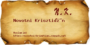 Novotni Krisztián névjegykártya