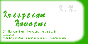 krisztian novotni business card